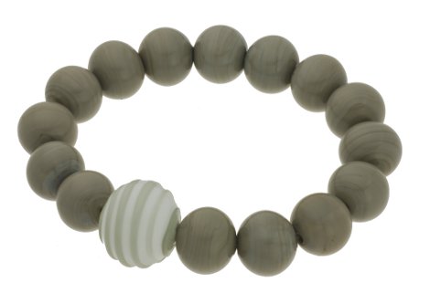 14200-1,  Bracelet Murano grey, alloy 999