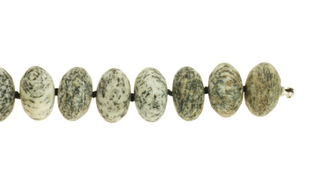 49019-12ron,  Vario beads granite rondells, alloy 999